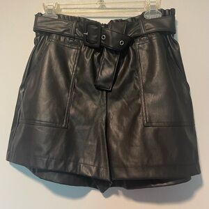 Closing Faux Leather Shorts Sz L